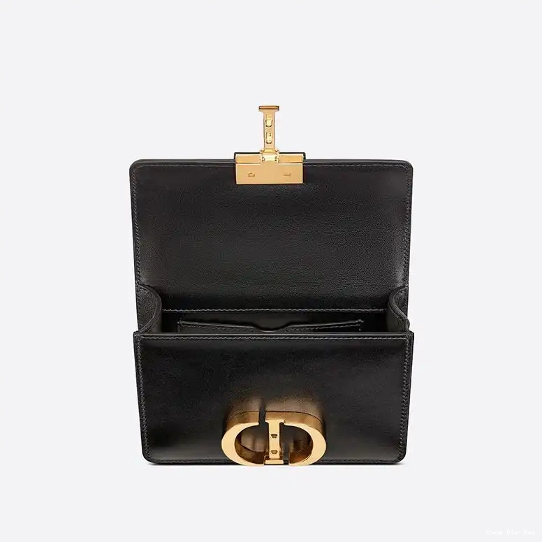 Dior Factory Outlet Black 30 Calfskin Micro Box Bag Dior Montaigne 0501